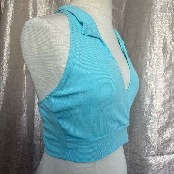 NWT Haley & June Women’s Turquoise Halter Cropped Top XL - Picture 3 of 4